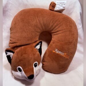 XpresSpa Plush Fox Travel Neck Pillow